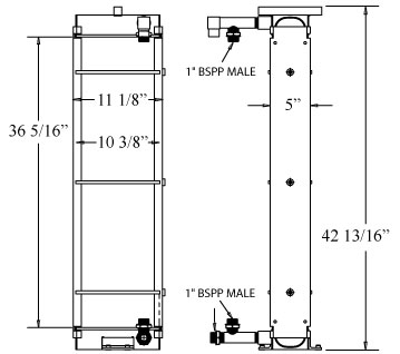 270297 - Hyundai HL740-7 Loader Transmision Oil Cooler Oil Cooler