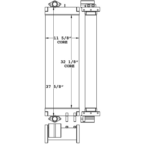 271115 - Komatsu PC228 3 Piece Hydraulic Oil Cooler Oil Cooler