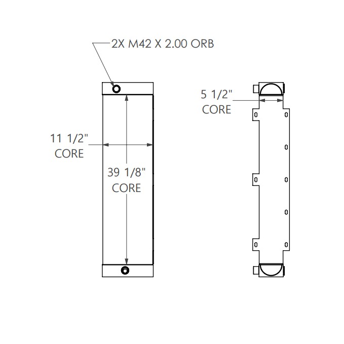 271819 - John Deere 844 Oil cooler Oil Cooler