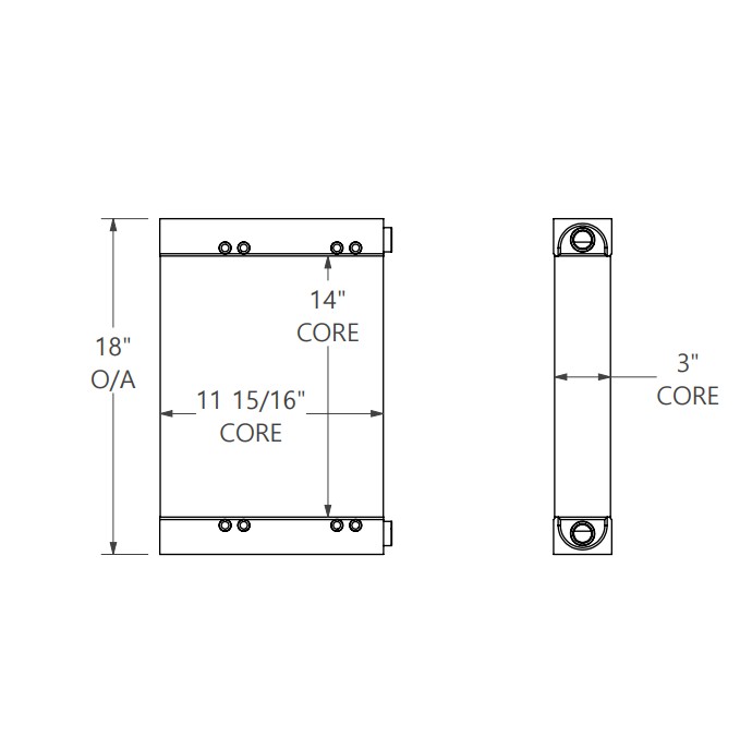 271828 - Bluebird Bus Oil Cooler Oil Cooler