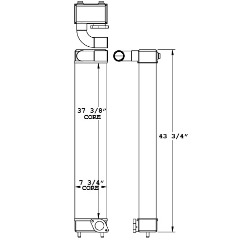 280368 - Komatsu PC220-LC8 Charge Air Cooler Charge Air Cooler