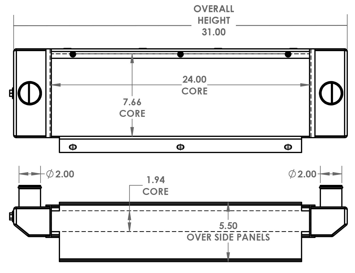 280495 - Denyo DH-480I / Multiquip DCA45SSIU4F Charge Air Cooler Charge Air Cooler