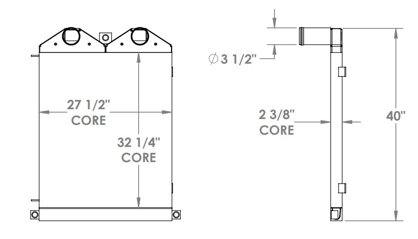 280639 - Caterpillar 330 Excavator Charge Air Cooler Charge Air Cooler