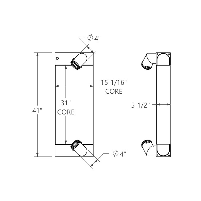 280666 - John Deere 1050J Charge Air Cooler Charge Air Cooler