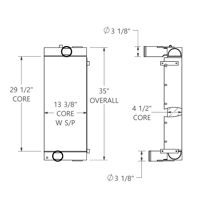 280670 - Terex Fuchs Charge Air Cooler Charge Air Cooler