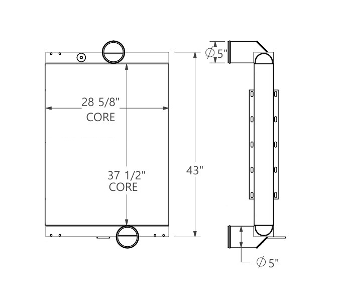 280684 - Morbark 3400XT Horizontal Grinder Charge Air Cooler Charge Air Cooler