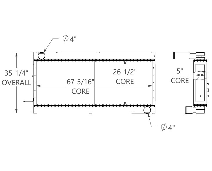 280728 - Morbark Chipper Charge Air Cooler Charge Air Cooler