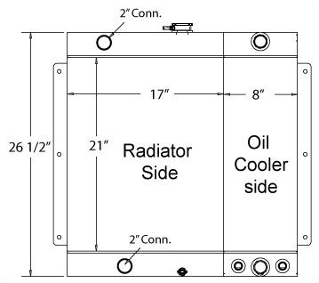 290020 - ASV/Terex Skidsteer Radiator / Oil Cooler Package Combo Unit