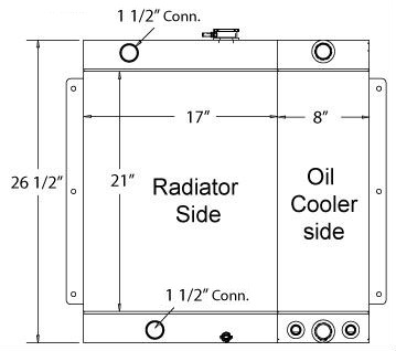 290020 - ASV/Terex Skidsteer Radiator / Oil Cooler Package Combo Unit