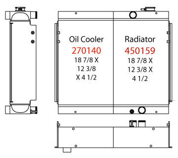 290021 - Takeuchi TB180 Radiator / Oil Cooler Combination unit Combo Unit