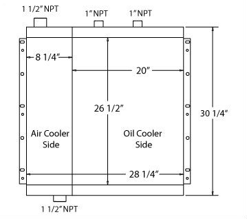 290023 - Gardner Denver Rotary Screw Compressor Combination Cooler Combo Unit