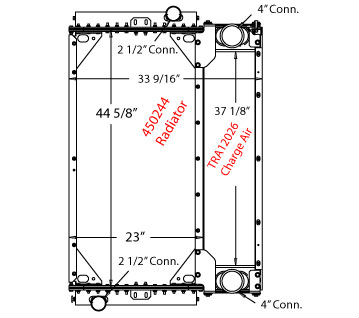 290051 - 2008 - 2009 New Flyer DE40LF Radiator and Charge Air Cooler Combo Unit