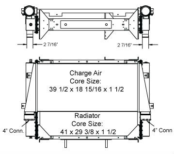290063 - Crane Carrier Radiator and Charge Air Cooler Package Combo Unit