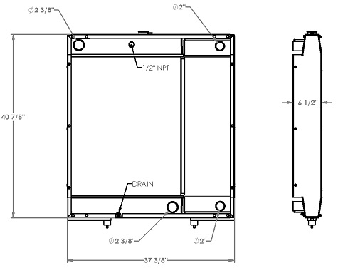 290078 - John Deere Generator Radiator With Frame