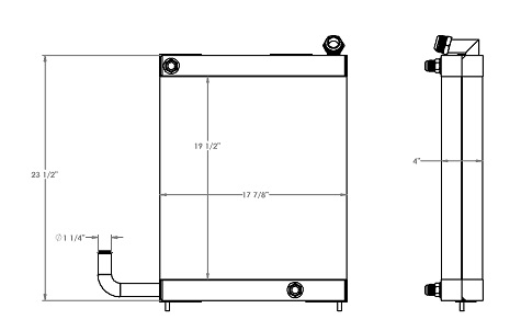 290143 - Ford / New Holland 755 Oil Cooler Oil Cooler