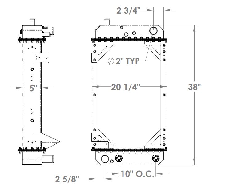 3100-68BT - Thomas Bus Radiator Radiator