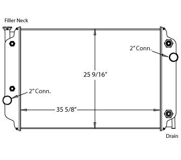 3100-85 - WORKHORSE / Winnebago Motorhome Radiator Radiator