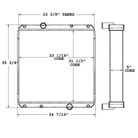 310100 - Gillig Bus Radiator Radiator