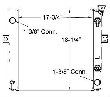 410003 - Toyota Lift Truck / Standard Core Radiator