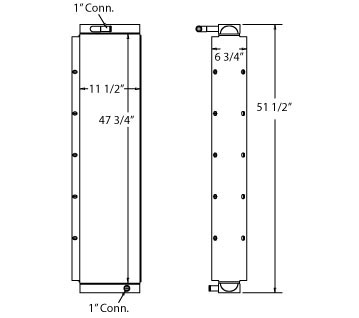 4500-36 - John Deere 824J Oil Cooler go to 27-0676 Oil Cooler