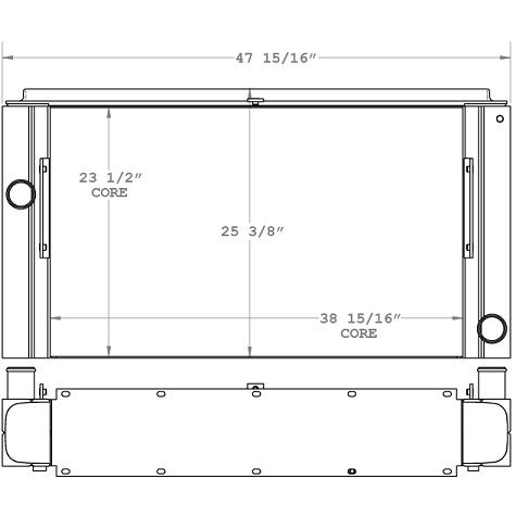 450240 - Link-Belt HTC Radiator with Upgraded side panels Radiator