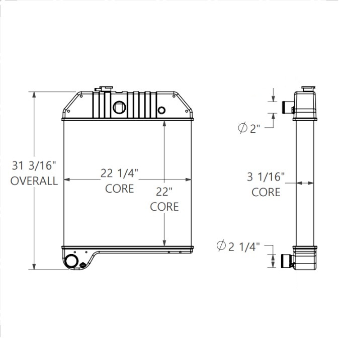 450293 - Caterpillar Backhoe Radiator Radiator