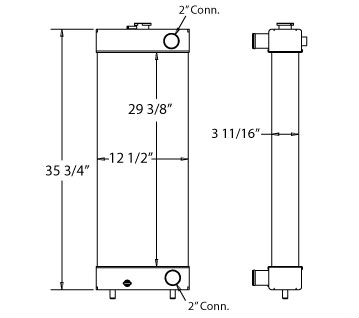 450359 - Komatsu WA200 Wheel Loader Radiator Radiator