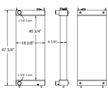 45-0439 - Link-Belt  / Case 330 Excavator Radiator Radiator