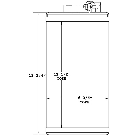 45-0500 - Autocar Heater Core Heater Core
