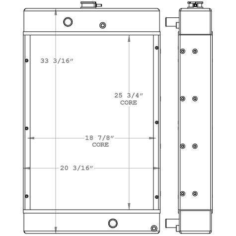450890 - Denyo DH-480I / Multiquip DCA45SSIU4FRadiator Radiator
