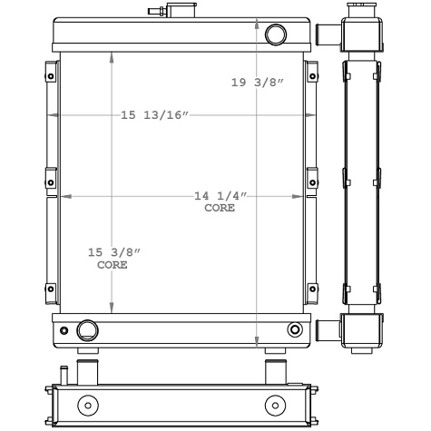 451057 - Kohler LDW1003 Diesel Generator Radiator Radiator