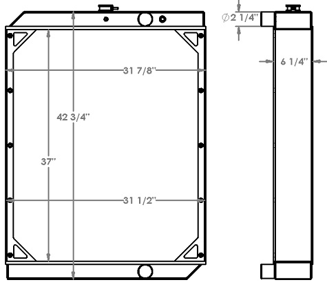 451387 - Case 821 Radiator Radiator