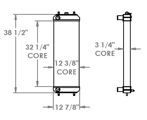 451487 - John Deere / Hitachi 135 Excavator Radiator - Radiator
