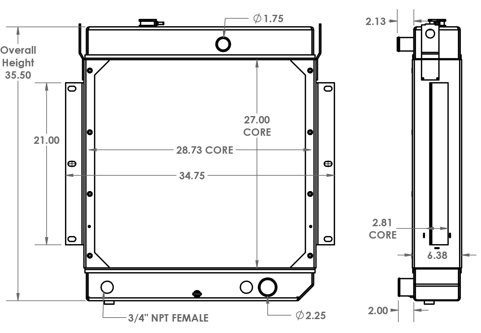 451588 - Dresser 515C Radiator Radiator