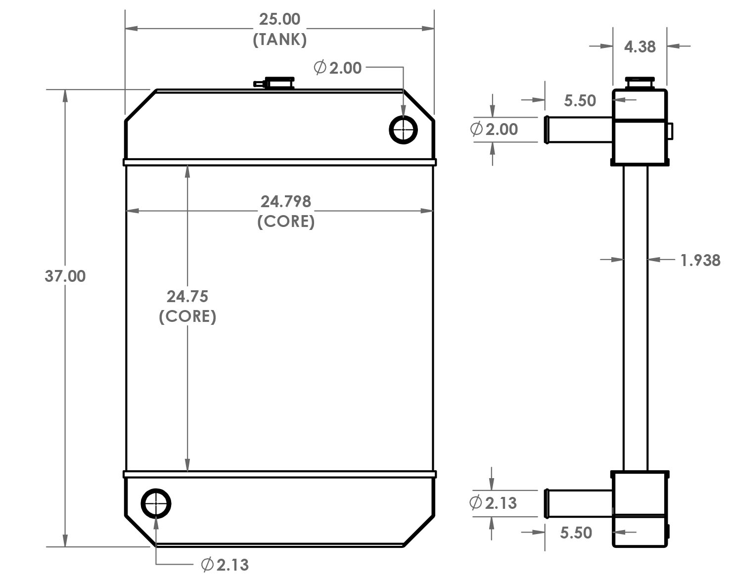 451589 - Perkins Generator Radiator Radiator