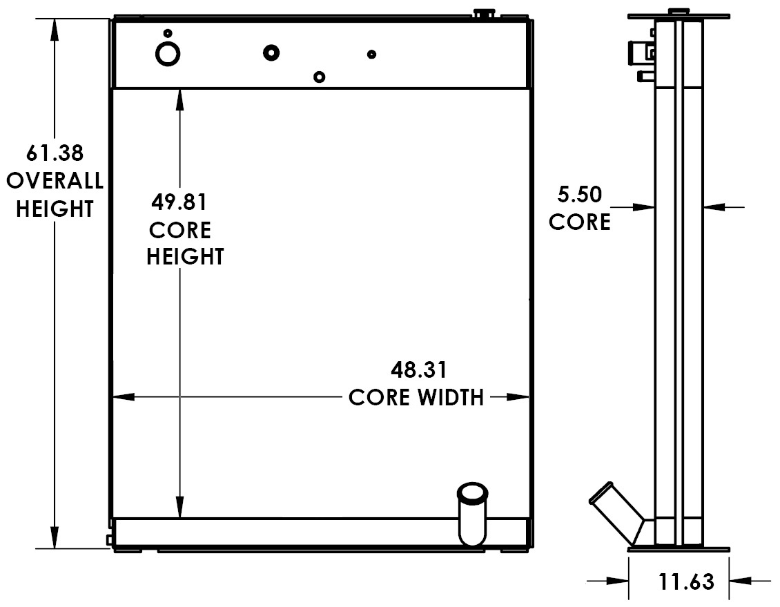 451827 - Vermeer HD6000TX Tub Grinder Radiator Radiator