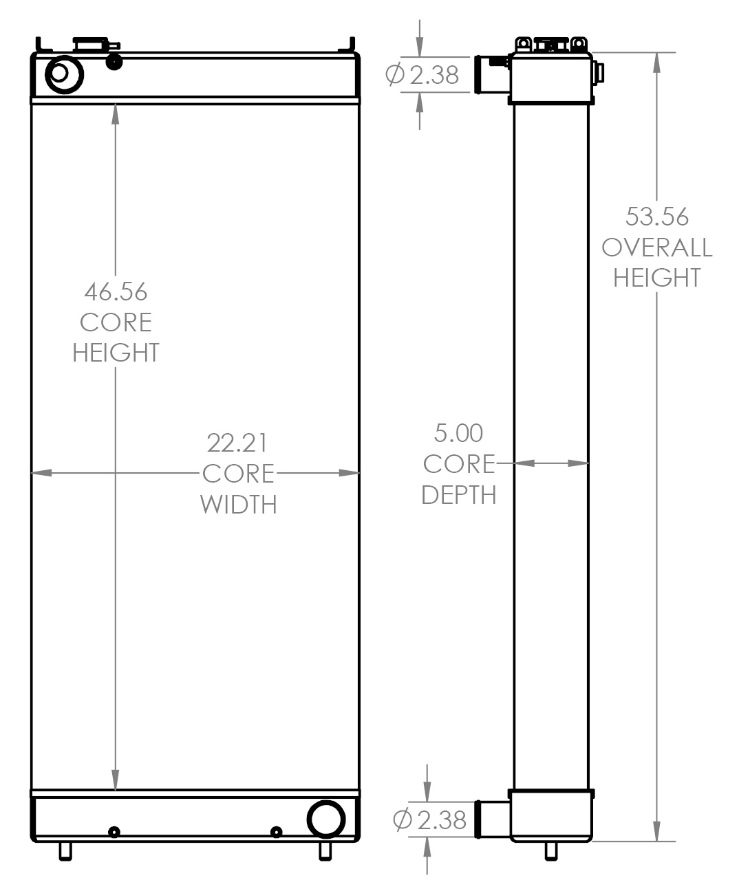 451837 - Hitachi / Kawasaki Wheel Loader Radiator Radiator
