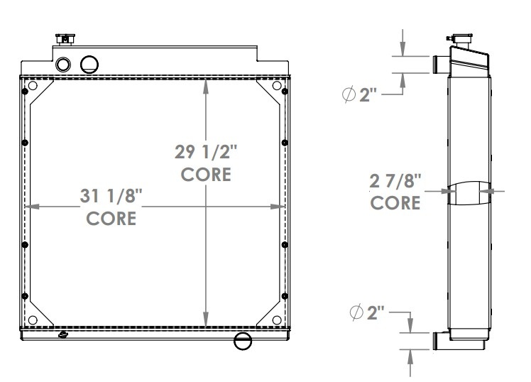 452114 - Caterpillar Vibratory Roller Radiator Radiator