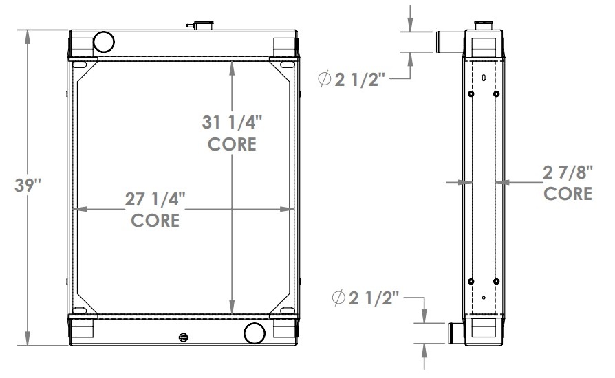 452120 - John Deere 210 Radiator Radiator