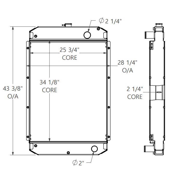 452122 - Onan Generator Radiator Radiator
