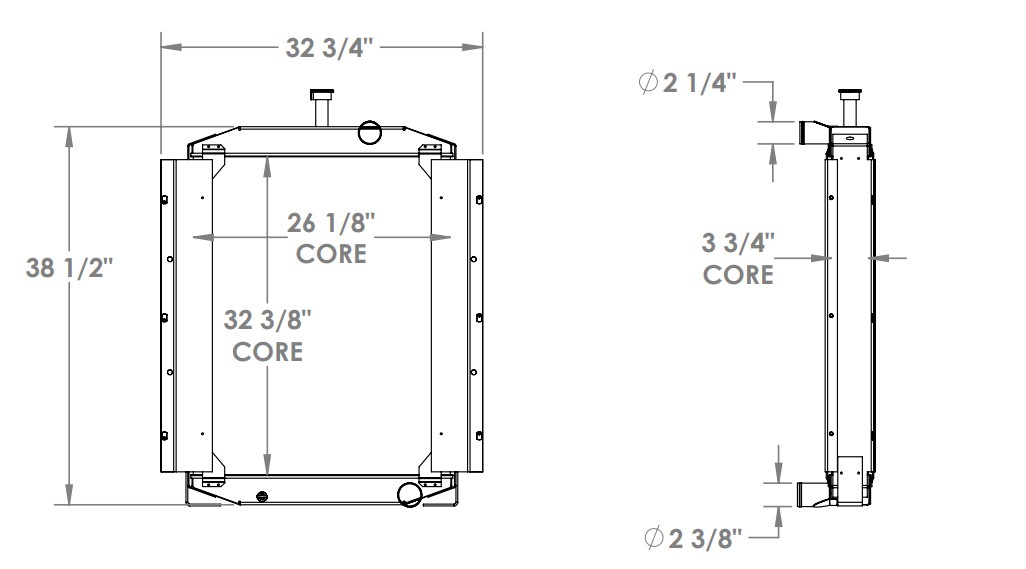 452144 - Waukesha F817 Generator Radiator Radiator
