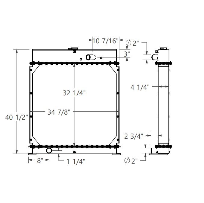 452198 - John Deere Powered Generator Radiator Radiator