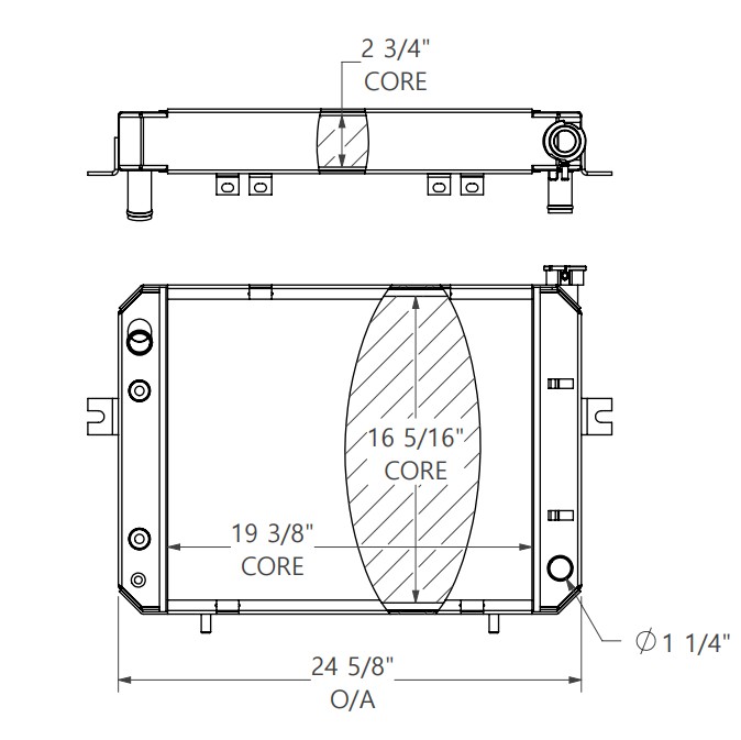 452204 - Maximal FGL25T Forklift Radiator Radiator