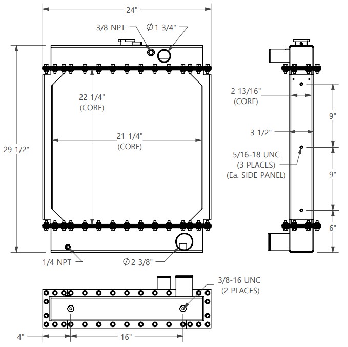 452206 - Detroit Diesel Powered Sprayer Radiator Radiator