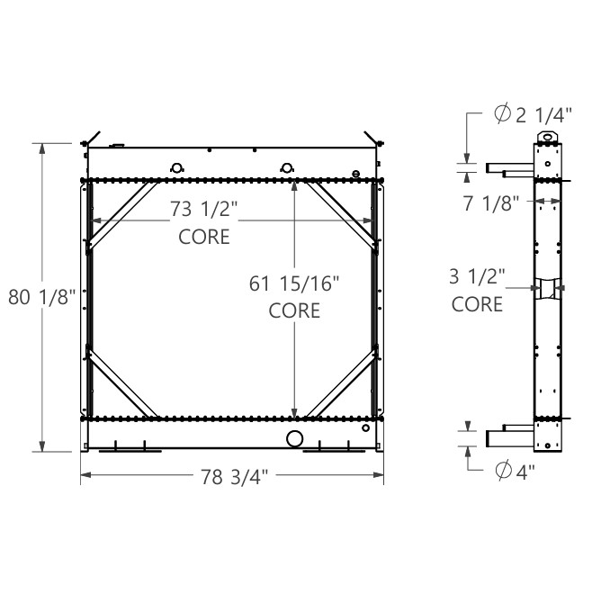 452212 - Cummins Onan Genset Radiator Radiator