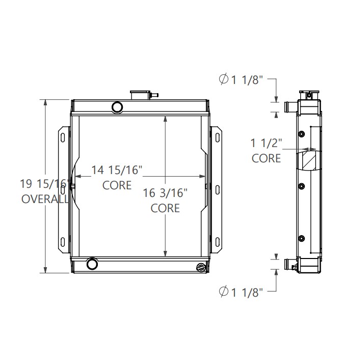 452228 - Doosan Light Tower Radiator Radiator