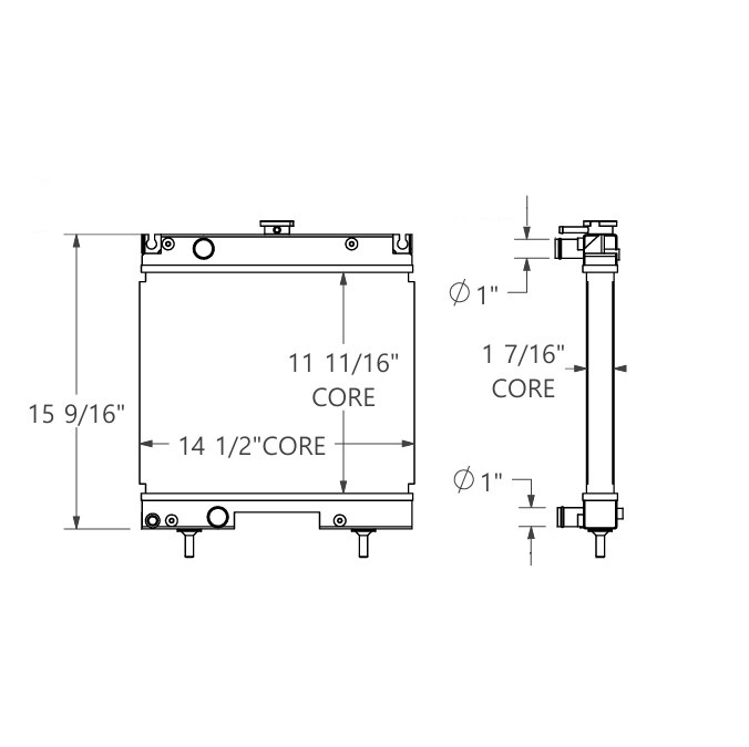 452240 - Takeuchi Skidsteer Radiator Radiator
