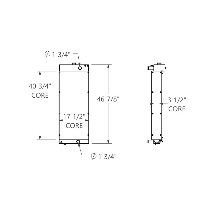 452268 - Doosan 375 Air Compressor Radiator Radiator