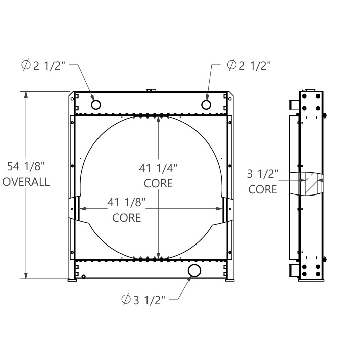 452289 - Detroit Diesel 12V71 Generator Radiator Radiator
