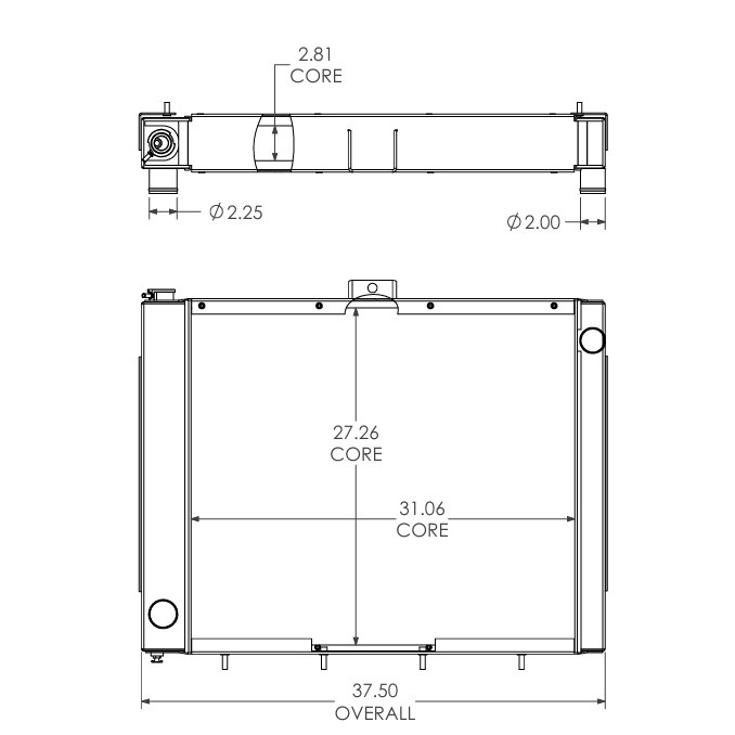 452293 - John Deere 672B Radiator Radiator